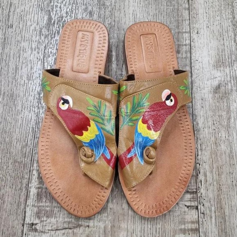 Hand Painted Leather Sandals